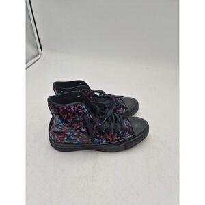 Converse Womens Sneakers Multicolor Blue Geometric High Top Lace Up Sequins 6 M